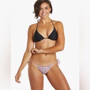 Hurley Womens Multicolor Reversible Cheeky Side Tie Bikini Bottom Size SMALL NWT